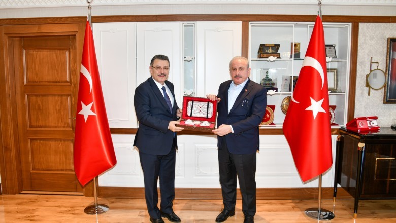 Önceki dönem TBMM Başkanı Şentop'tan Trabzon Büyükşehir Belediyesi'ne ziyaret